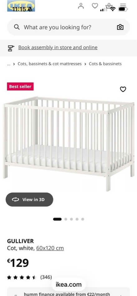 Photo of free Baby cot and mattress (Raheny) #1
