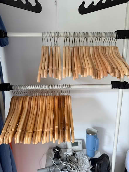 Photo of free Sixty (60) wooden hangers (Combe Down Bath BA2) #1
