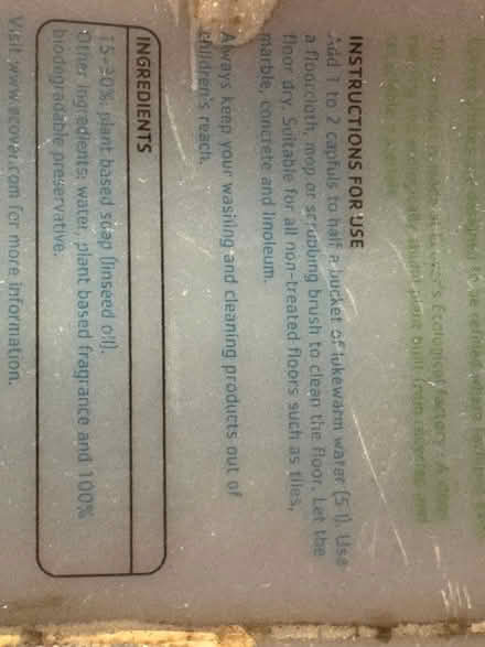 Photo of free Ecover Floor Soap (Glastonbury BA6) #2