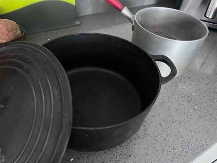 Photo of free Cast iron casserole pot and saucepan (The Triangle Estate RH15) #3