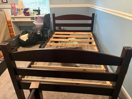 Photo of free Two twin size beds with mattress (Castleton) #2