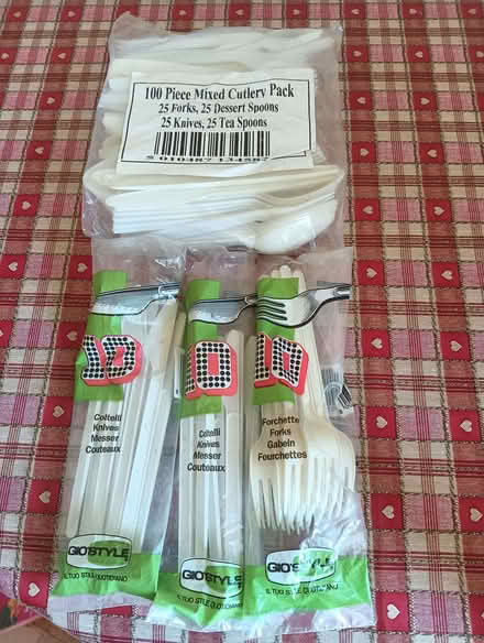 Photo of free Unused plastic cutlery. Good for picnics and barbecues. (Long Marton CA16) #1