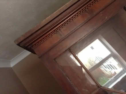 Photo of free Glass fronted dark wooden shelves (Ely CB6 west end) #4