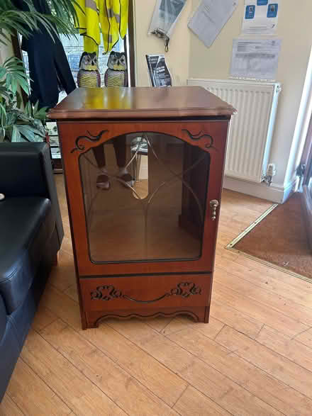Photo of free Brown wooden TV stand/cupboard (Thornhill WN6) #1