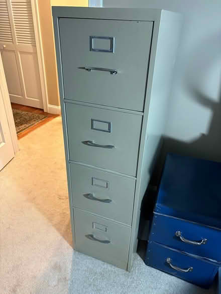 Photo of free Four drawer filing cabinet (North Lincoln, near Hanscom) #1