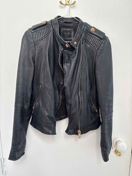 Photo of free Black leather jacket (Highbury and Islington) #1