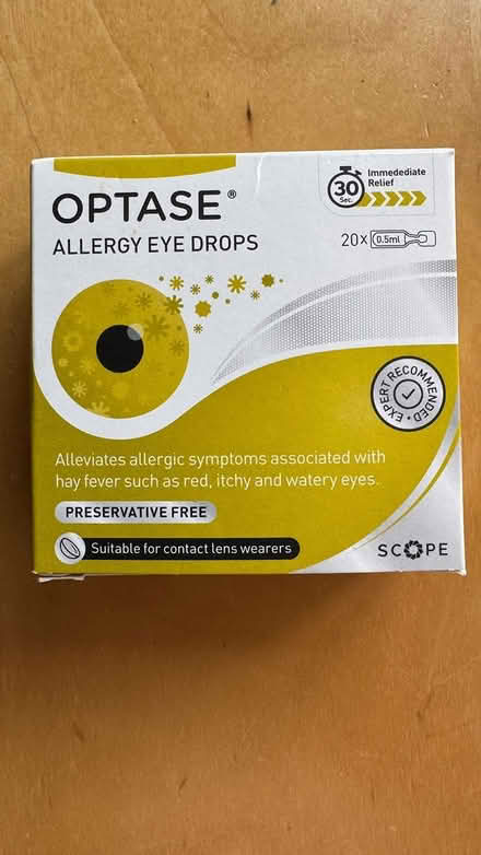 Photo of free Allergy eye drops (Witney OX28 Deer Park) #1