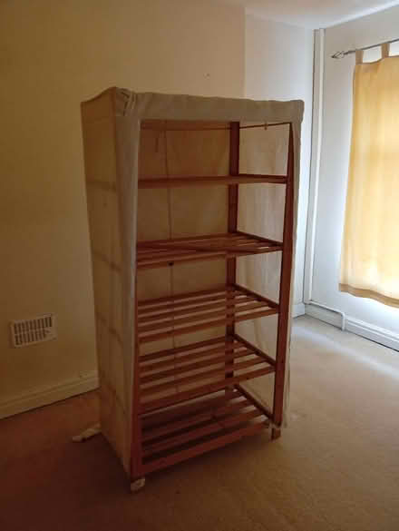 Photo of free Tall wooden shelving unit (Primrose, Lancaster LA1) #1