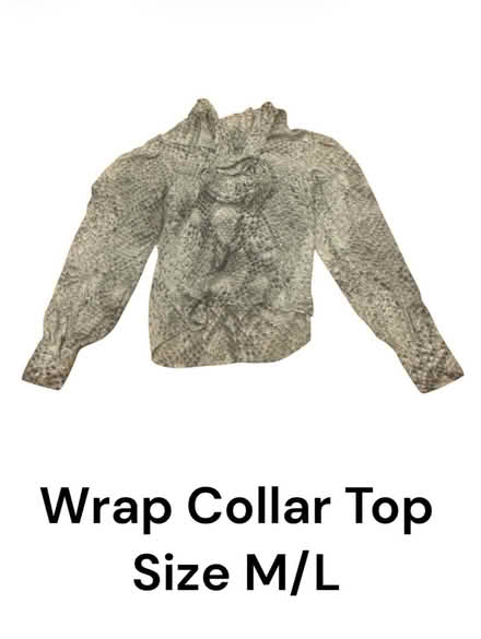 Photo of free Woman’s Wrap Collar Top (Brooklyn Storage) #1