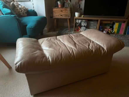 Photo of free Cream coloured pouffe/foot stool (West Green N15) #2