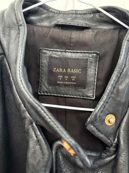 Photo of free Black leather jacket (Highbury and Islington) #3