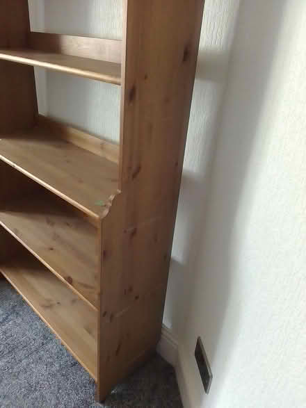 Photo of free Tall wooden bookcase (Haltwhistle) #2