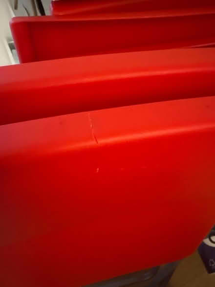 Photo of free 4 ikea red chairs (Croydon SM6) #2