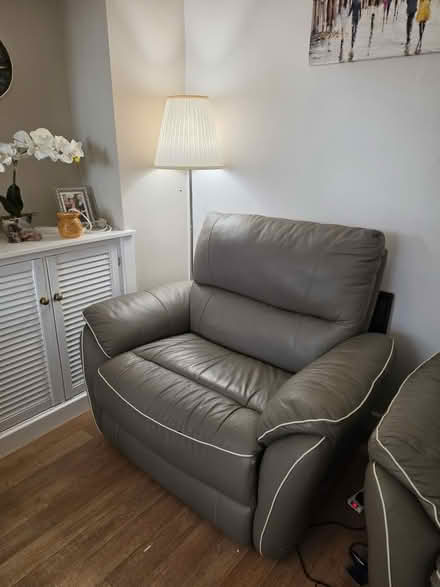 Photo of free Leather sofa and chait (Prestonpans EH32) #2