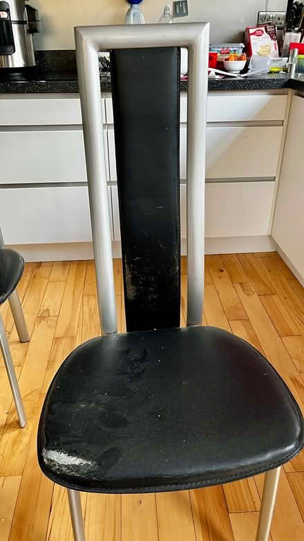 Photo of free Two metal framed dining chairs (Kingswood BS15) #2