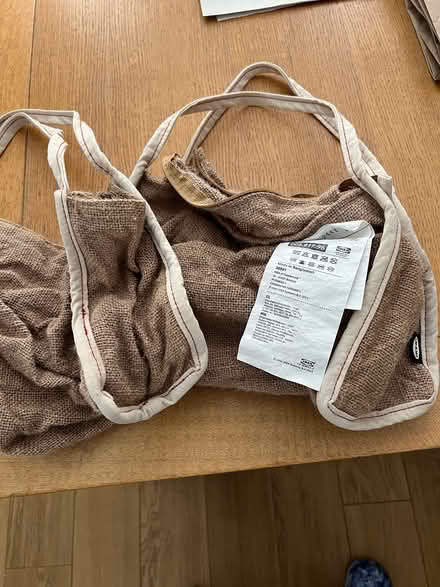 Photo of free 2 Small IKEA hessian bags for veg (Turnford EN8) #1