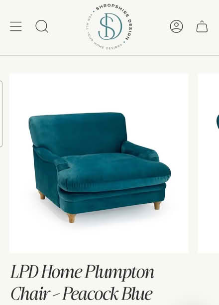 Photo of free Large cuddle Plumpton peacock chair (Sheriff Hutton YO60) #1