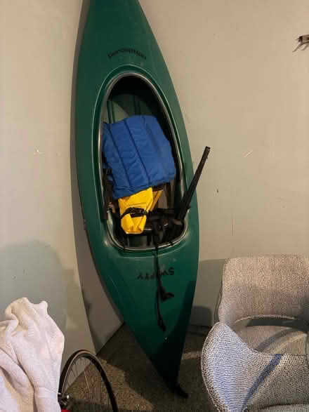 Photo of free Kayak, Oars, Life Vest, Car Carrier (Willowbrook (63rd & 83)) #1