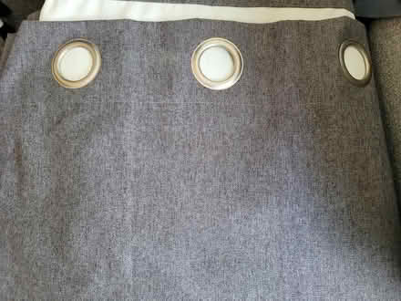 Photo of free Grey eyelet blackout curtains (Bedlington NE22) #1