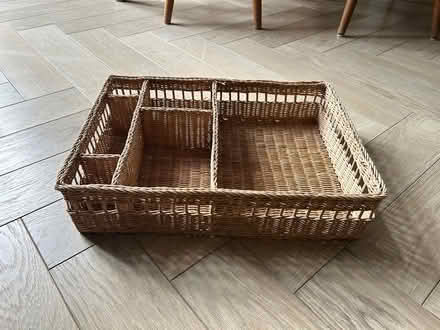 Photo of free Wicker cutlery basket/organiser (Tooting Bec/Balham SW17) #1