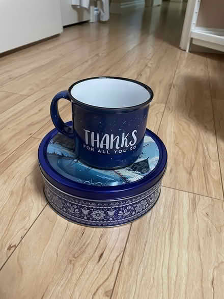 Photo of free Mugs, tins, wine stopper corkscrew (Sunnyvale Community Center) #1
