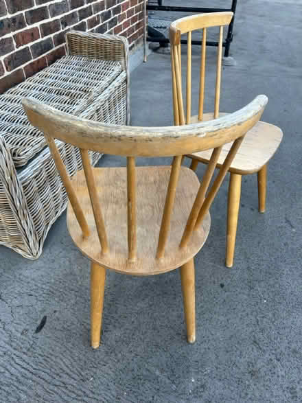 Photo of free Pair of Solid Wooden Dining Chairs (Kidbrooke, South East London) #3