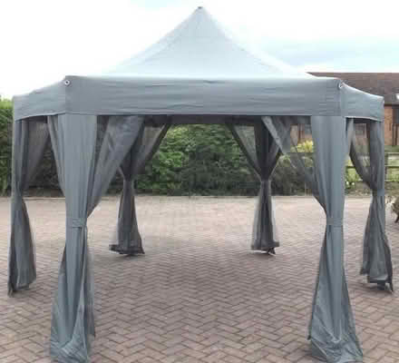 Photo of free Hexagonal canvas gazebo (Stroud) #1