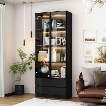Photo of Glass Storage Cabinet (Alameda) #1