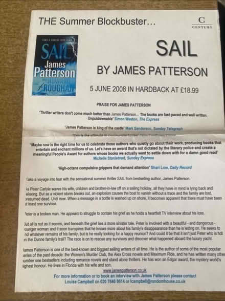 Photo of free Manuscript By James Patterson (Cheshunt En8) #2