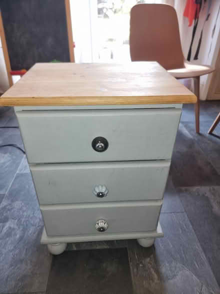 Photo of free Bedside table with 3 drawers (Hillsborough S6) #1