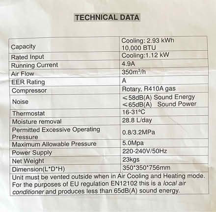 Photo of free Air-conditioning unit, on wheels (CB1 (Petersfield) Mill Road) #3