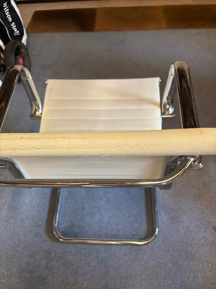 Photo of free Cream and Chrome Desk Chair (Saltcotes FY8) #2
