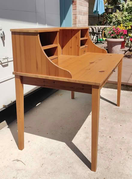 Photo of free Wooden writing desk (Near Perrinville,180TH ST SW) #2