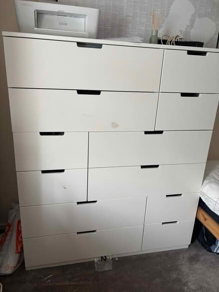 Photo of free Small Ikea desk, Ikea chair, Ikea chest of drawers (Thetford IP24) #2