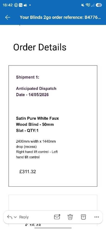Photo of free Satin White Faux Wood Blinds NEW (Bramhall SK12) #3