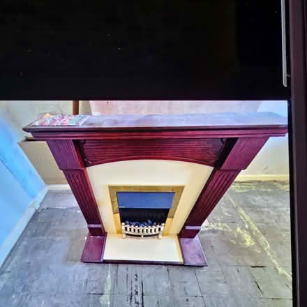 Photo of free Electric Fire with wood surround and hearth (Hood Green S75) #2