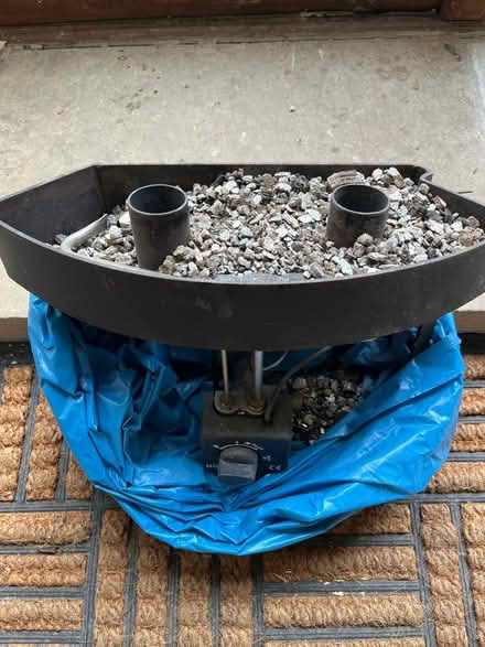 Photo of free Marble, granite and cast iron surround and hood, mock coals (Millthorpe S18) #3