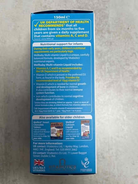 Photo of free Wellbaby multivitamin liquid (Tooting SW17) #2