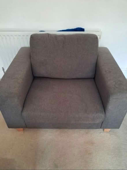 Photo of free Grey brown love seat (S11 8) #1