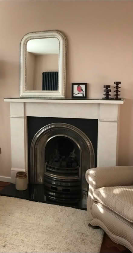 Photo of free Marble, granite and cast iron surround and hood, mock coals (Millthorpe S18) #1