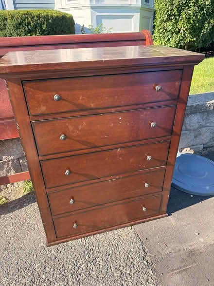 Photo of free Wood Dresser and Headboard (Waltham) #1