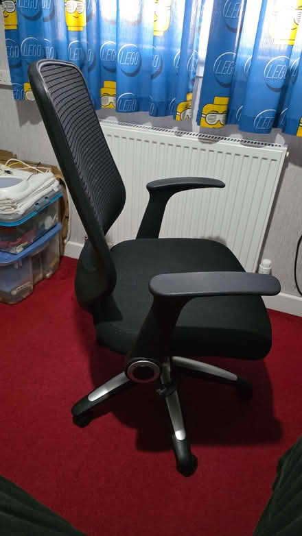 Photo of free Office chair, black, adjustable (Inchinnan PA8) #3