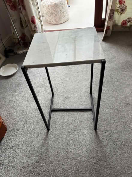 Photo of free Small side table with marble top (Netherfield, Kendal LA9) #2