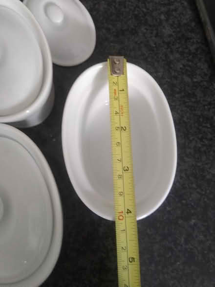 Photo of free White small porcelain ramekins with lids (Millhouses S7) #3
