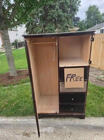 Photo of free Wood Wardrobe with Drawers (Elmhurst near Berens Park) #2