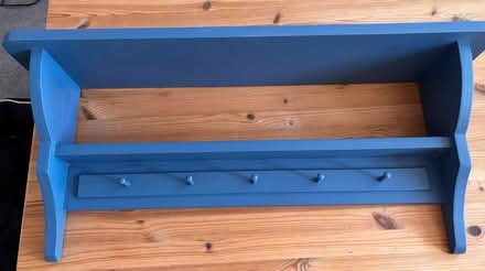 Photo of free Wooden coat rack and shelf (Wigston Magna LE18) #1