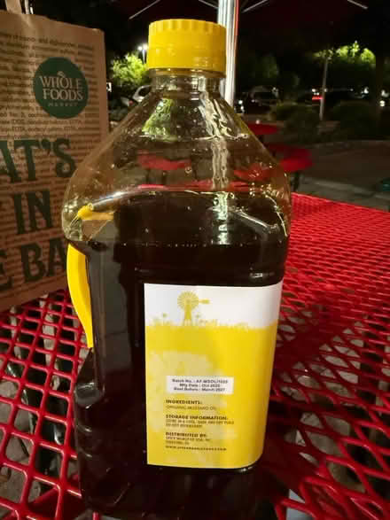 Photo of free Organic mustard oil (1075 Valencia Avenue) #4