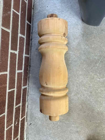 Photo of free Wooden lathed pillar? (Burnhamthorpe and Tomken) #1