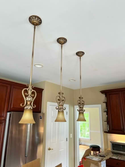 Photo of free Kitchen chandelier and pendants (Ringoes NJ) #1