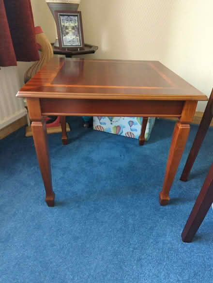 Photo of free Small wooden side table. (Hartwood Green PR7) #1